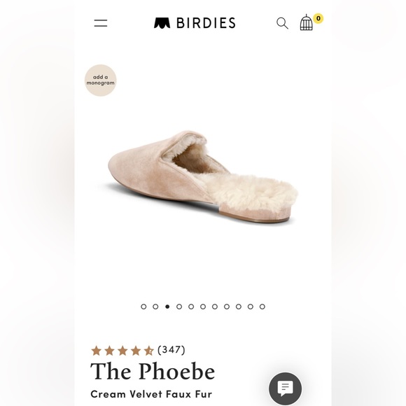 Birdies Phoebe Cream Faux Fur Slippers - Size 9 (NWT) - Picture 2 of 3